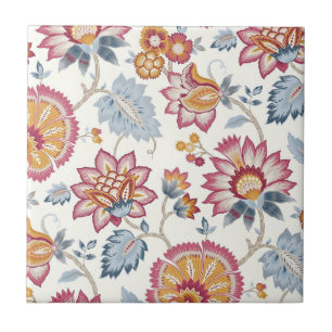 swedish tiles colourful flowers