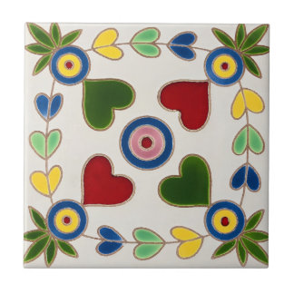 swedish tiles colourful hearts