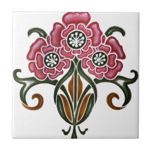swedish tiles modern floral pattern