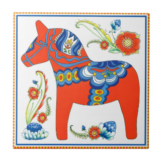 swedish tiles red horse
