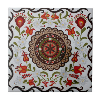 swedish tiles vintage floral pattern