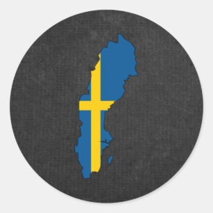 Swedish Trip Souvenir Classic Round Sticker