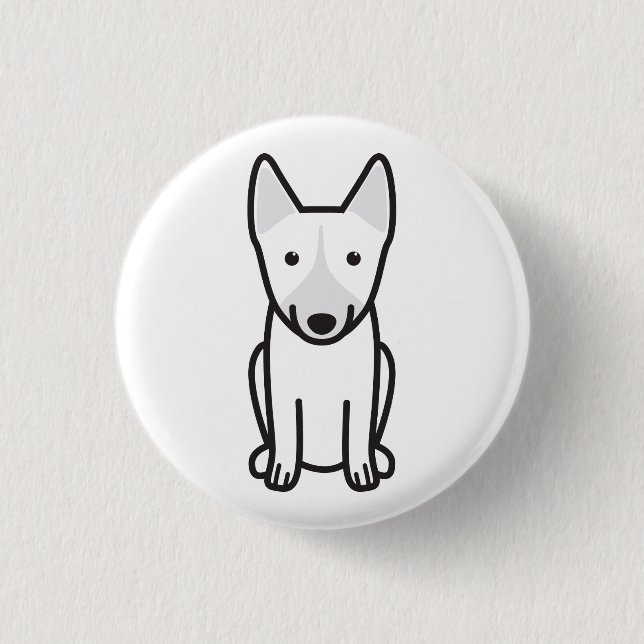 Swedish Vallhund Dog Cartoon 1 Inch Round Button (Front)