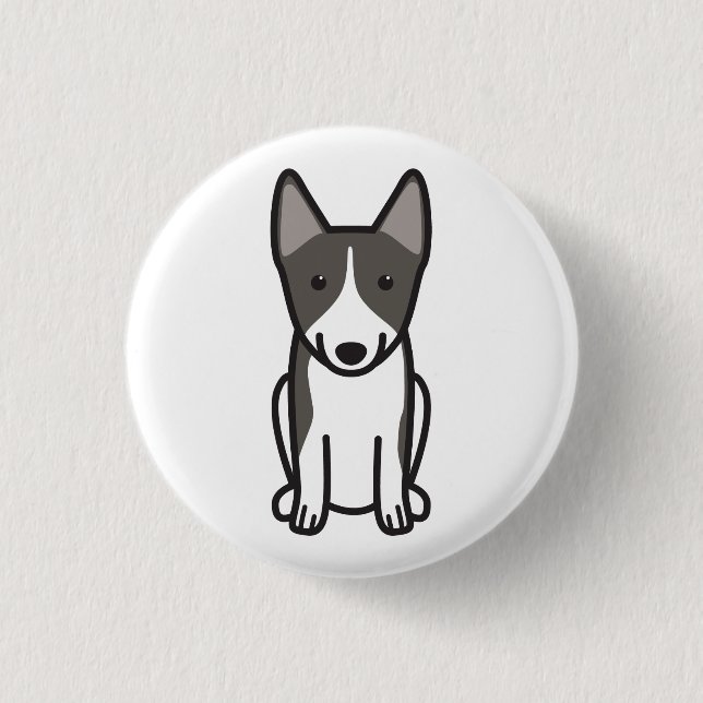 Swedish Vallhund Dog Cartoon 1 Inch Round Button (Front)