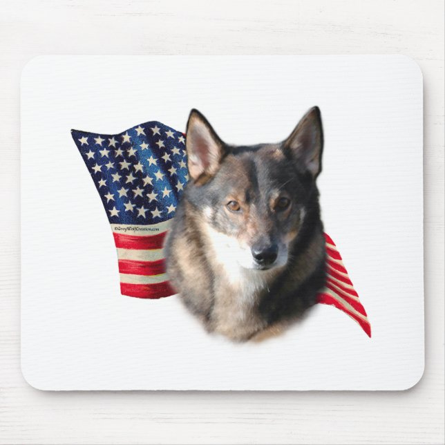 Swedish Vallhund Flag Mouse Pad (Front)