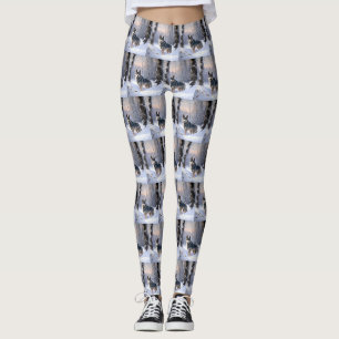 Swedish Vallhund Let It Snow Christmas  Leggings