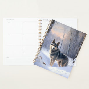 Swedish Vallhund Let It Snow Christmas  Planner