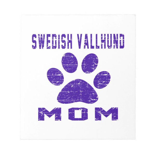 Swedish Vallhund Mom Gifts Designs Notepad (Front)