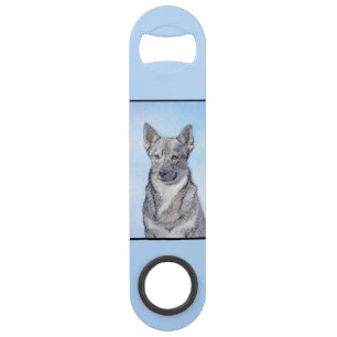 Swedish Vallhund Painting - Cute Original Dog Art Bar Key