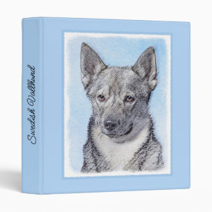 Swedish Vallhund Painting - Cute Original Dog Art  Binder