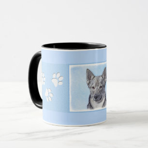Swedish Vallhund Painting - Cute Original Dog Art Mug