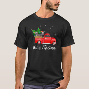 Swedish Vallhund Red Truck Christmas Tree Xmas Dog T-Shirt