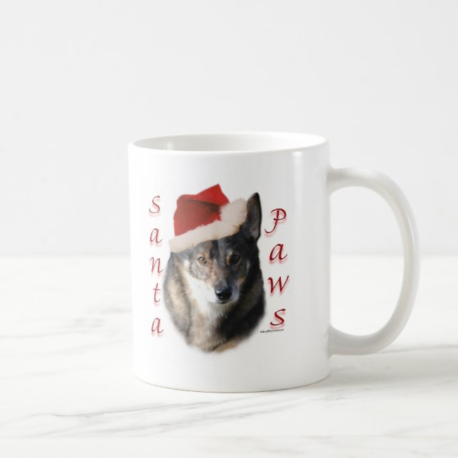 Swedish Vallhund Santa Paws Coffee Mug (Right)