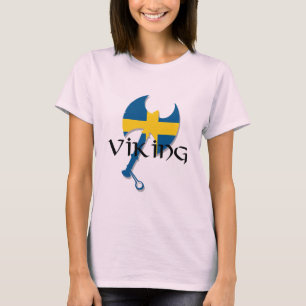 Swedish Viking flag Axe of Sweden T-Shirt