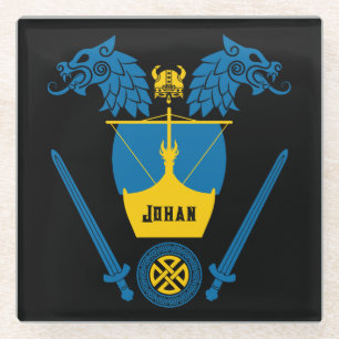 Swedish Viking Glass Coaster