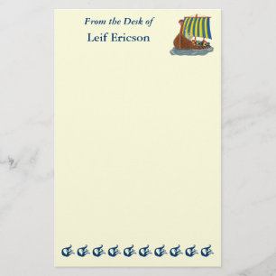 Swedish Viking Ship Stationery