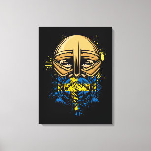Swedish Viking Warrior Gift Sweden Viking Helmet Canvas Print