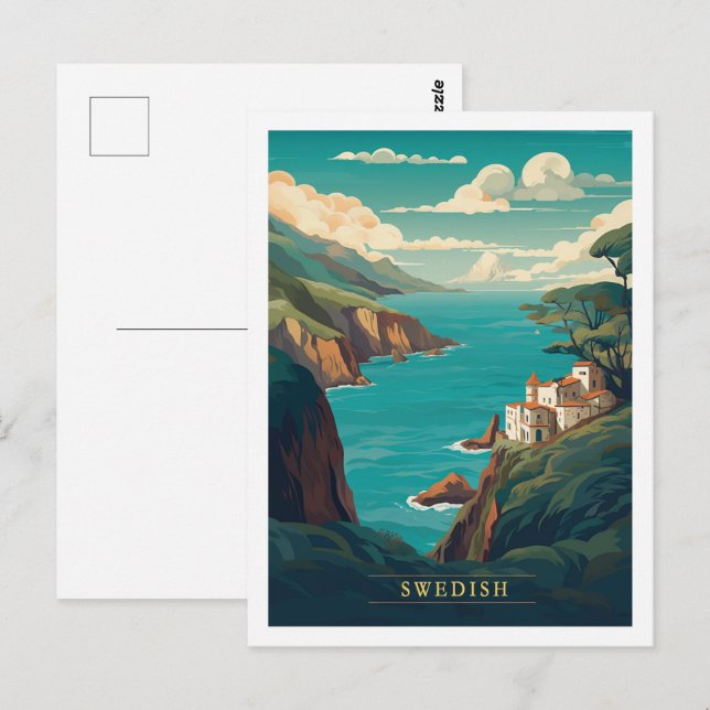 Swedish Vintage Famous Travel Place Postcard (Front/Back)