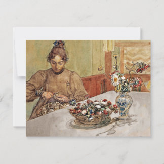 Swedish Woman Peeling Apples  Card
