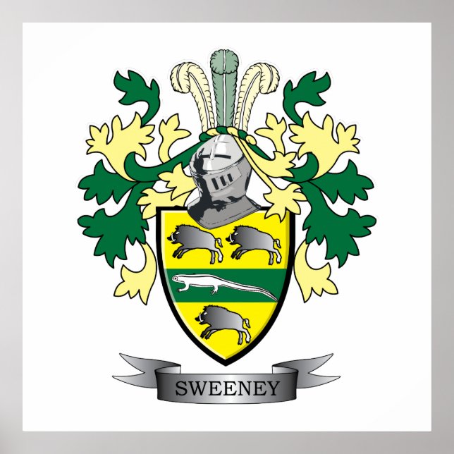 Sweeney Coat of Arms Poster (Front)