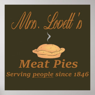 Sweeney Todd Mrs Lovetts Meat Pies Poster