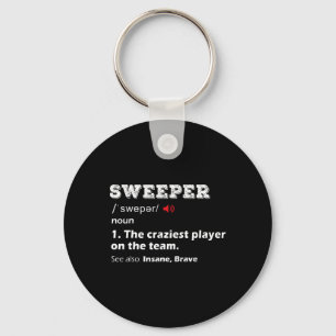 Sweeper Position Youth Soccer League Team Gift Foo Keychain