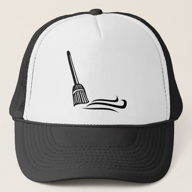 Sweeping Broom - Clean Sweep Trucker Hat (Front)