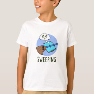 Sweeping Funny Sleeping Broom Pun  T-Shirt