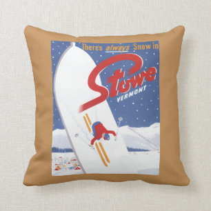 Sweeping S - There's Always Snow Promo Poster Throw Pillow