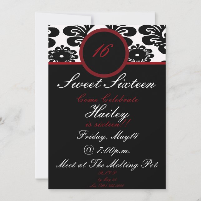 sweet16... invitation (Front)