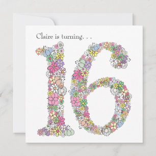 Sweet 16 16e fête d'anniversaire Invitation person