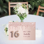 Sweet 16 16th birthday rose gold glitter pink guest book<br><div class="desc">A guestbook for a girly and glamourous Sweet 16, 16th birthday party. A faux rose gold background with rose gold faux glitter drips, paint dripping look. Personalize and add a name and date. The name is written in dark rose gold with a modern hand lettered style script. Number 16 is...</div>