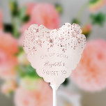 Sweet 16 16th birthday rose gold pink stars glam balloon<br><div class="desc">Girly and trendy balloons for a Sweet 16, Sixteenth 16th birthday party. A feminine light pink, rose gold background decorated with rose gold dripping stars. Personalize and add a date and name/age 16. Curved text and dark rose gold colored letters. The name is written with a modern hand lettered style...</div>