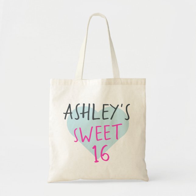 Sweet 16 16th Birthday Tote Bag (Front)