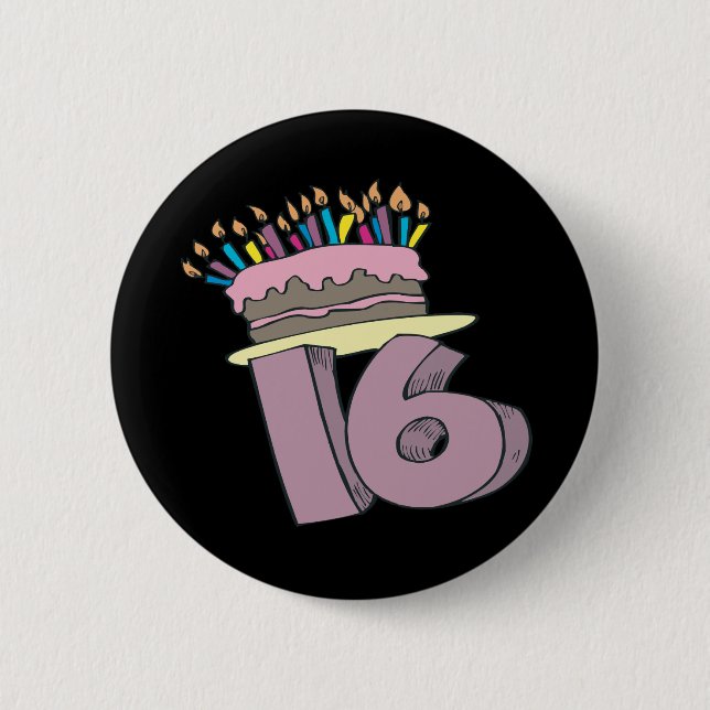 Sweet 16 2 inch round button (Front)