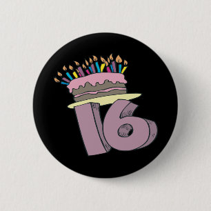 Sweet 16 2 inch round button