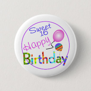 Sweet 16 2 inch round button