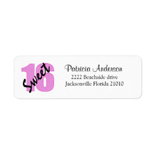 Sweet 16 Address Labels