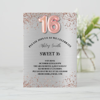 Sweet 16 Anniversaire Invitation