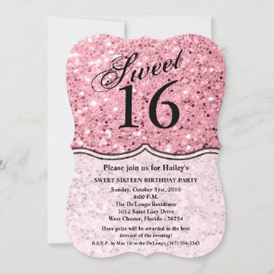 Sweet 16 Anniversaire Invitation Rose Parties scin