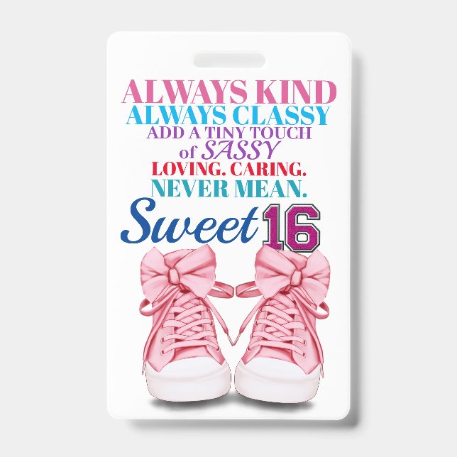 Sweet 16  Badge - See Back (Front)