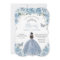 Sweet 16 Birthday Blue Floral Silver Butterfly 