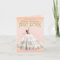 Sweet 16 Birthday Blush Pink Gold Watercolor Dress