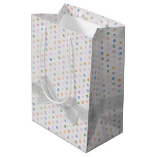 Sweet 16 Birthday Bow On Polka Dots Medium Gift Bag