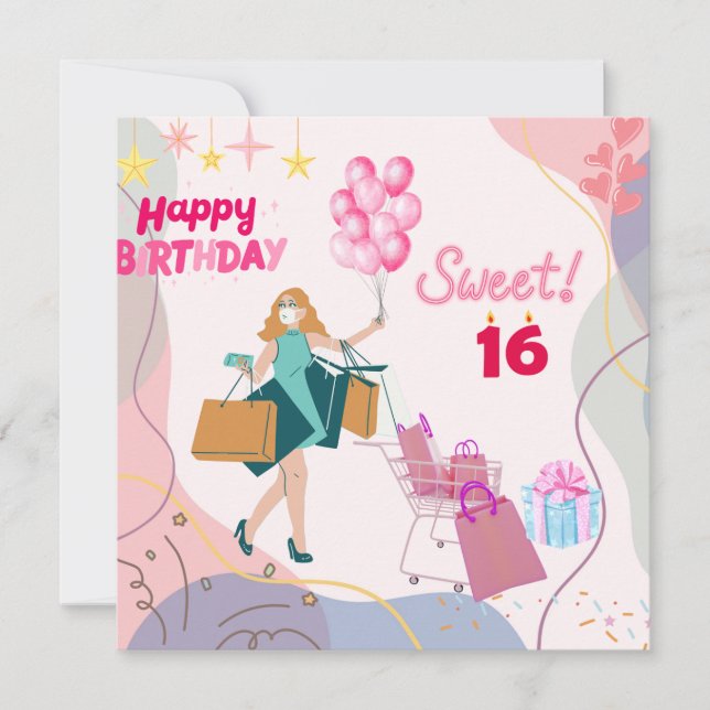 Sweet 16 Birthday card (Front)