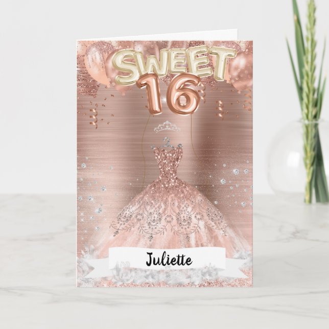 Sweet 16 Birthday Card (Front)