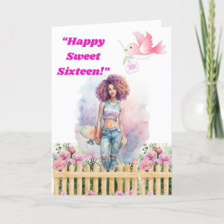 Sweet 16 Birthday Card for Girls