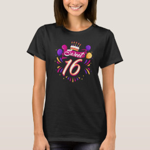 Sweet 16 Birthday Decoration Teenager Teen Boy Gir T-Shirt