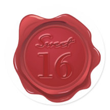 Sweet 16 Birthday Faux Wax Seal