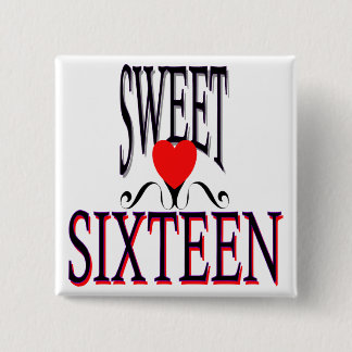 Sweet 16 Birthday Gear 2 Inch Square Button